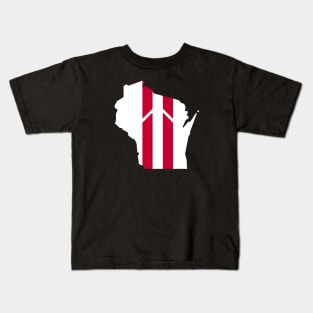 Wisconsin Stripe Kids T-Shirt